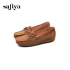 Safiya/索菲娅2024秋 复古真皮软底一脚蹬防滑休闲豆豆平底单鞋 SF43112438 商品缩略图9