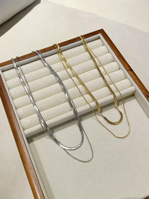 独家定制极简双层蛇骨链 ‫工艺编织 高冷姐姐拉满 商品图13