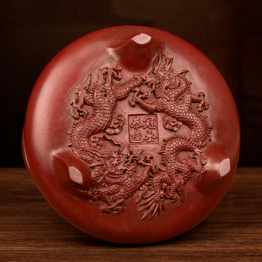 吉祥古法香炉 带座双龙戏珠桥耳熏炉（遇龙丞祥系列） 商品图5