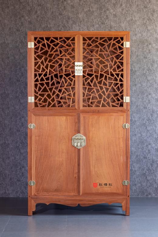 红桥红  家具严选  缅甸花梨（大果紫檀）【197 冰裂纹 方角柜】 商品图2