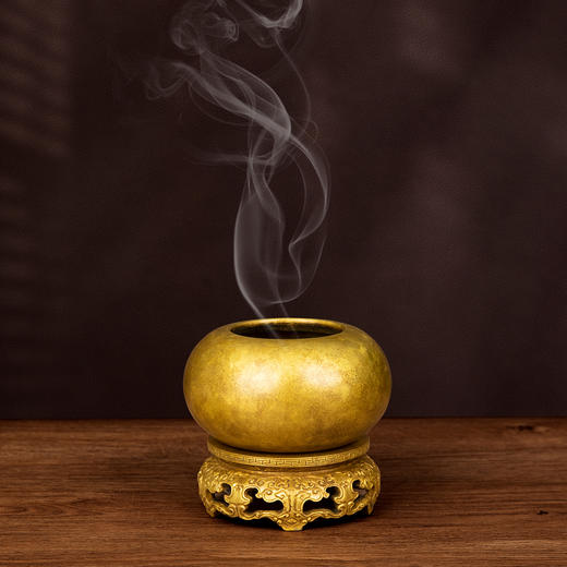 吉祥古法香炉 带座钵盂炉 商品图7