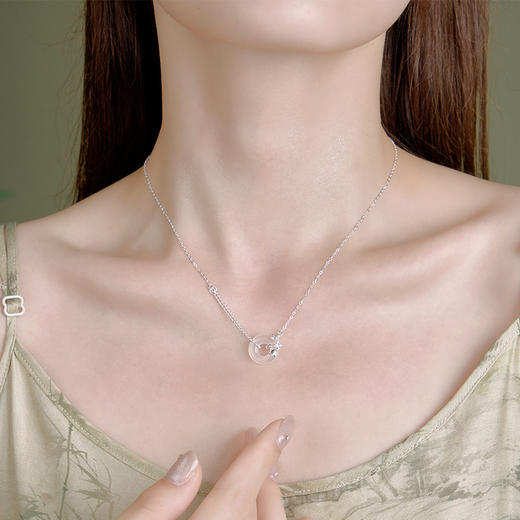 【郁金香】S925银平安扣项链【JHY-N001679Y】 商品图1