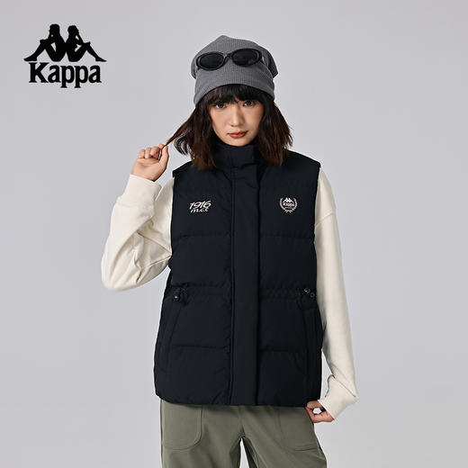 Kappa卡帕背靠背2024秋冬新款运动羽绒服马甲女户外休闲防风外套K0E82NY01D 商品图2