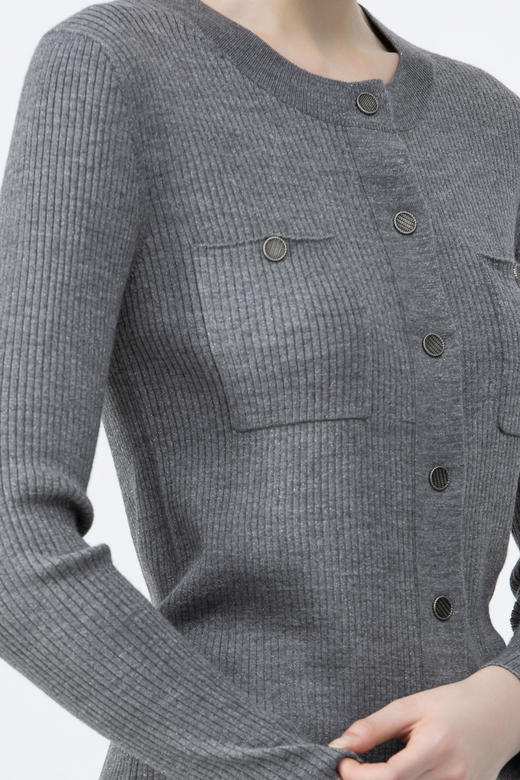 CARA BLUE 经典针织开衫 商品图1