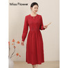 红色新中式连衣裙女装春季新款正式场合气质裙子 商品缩略图2