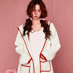 好奇蜜斯半边绒珊瑚绒睡衣秋冬睡袍女长款加厚加绒外穿家居服浴袍  Dalin 黛琳