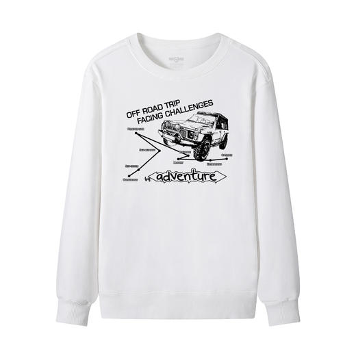 自由基地秋冬新款圆领卫衣途乐怀旧越野车印花设计图案团队队服饰 NMT-2178 商品图3