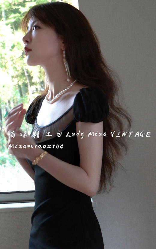 #1409【复团】喵娘精工@1409_M71《馥郁午夜》Nicole Kidman黑色优帝政款礼服连衣裙 商品图4