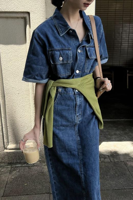 WHO KNOWS 水洗牛仔口袋饰连衣裙 16806 商品图1