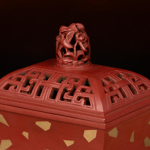 吉祥古法香炉 带座台几熏炉 商品图2