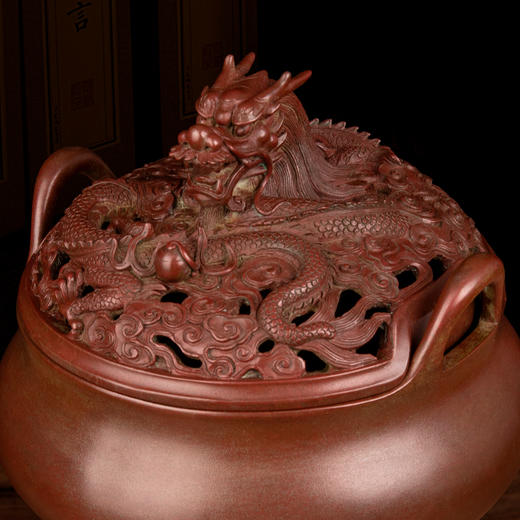 吉祥古法香炉 祥龙吐珠冲耳炉（遇龙丞祥系列） 商品图2