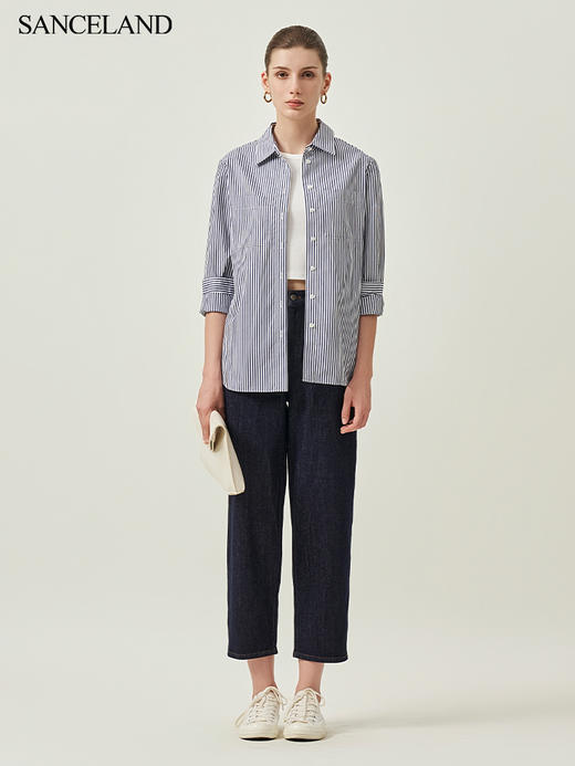 SANCELAND三石一澜棉牛仔裤 商品图0