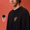 优品剪标秋季新款经典圆领精致刺绣套头卫衣男A0568  红色黑色 商品缩略图1