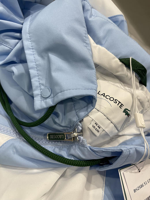Lacoste/法国鳄鱼 男图案拼色可收纳帽子拉链*夹克外套BH2586 商品图2