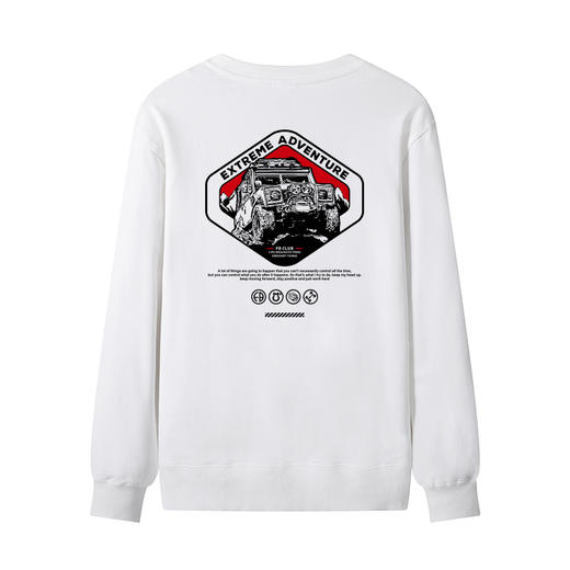 越野世界秋冬男士300克毛圈休闲卫衣经典卫士越野车攀爬图案印花 NMT-2179 商品图3