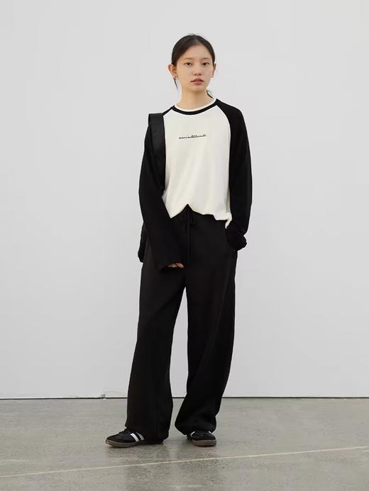 步履不停/3D16047C/发热插肩袖撞色T恤 商品图0