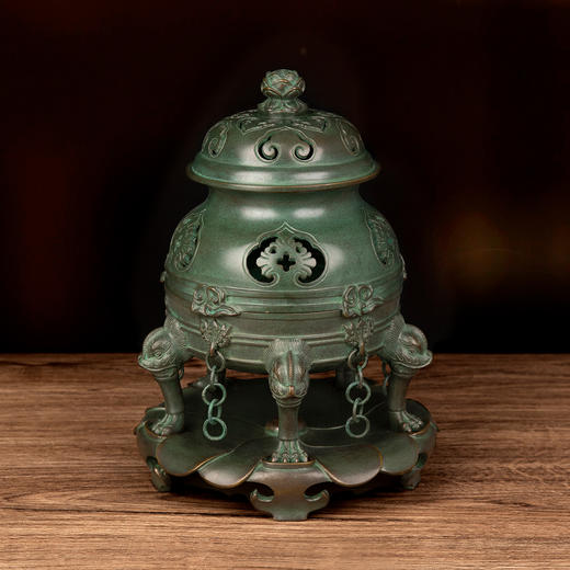 吉祥古法香炉 大号带座帝王熏炉 商品图6