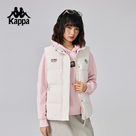 Kappa卡帕背靠背2024秋冬新款运动羽绒服马甲女户外休闲防风外套K0E82NY01D 商品图1
