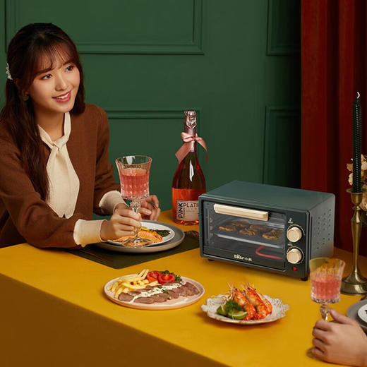 小熊（Bear） 电烤箱迷你烤箱多用10L家用容量独立控温控时烘烤 DKX-F10H2 商品图2