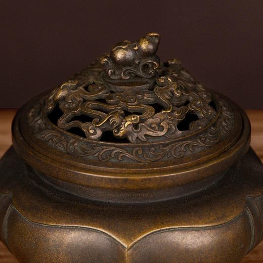 吉祥古法香炉 福禄寿朝冠耳海棠熏炉 商品图3