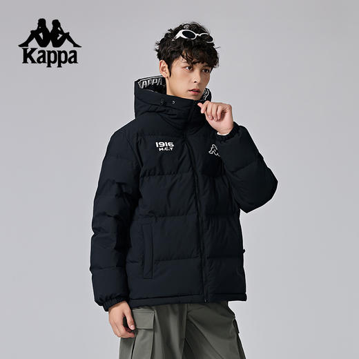 Kappa卡帕背靠背保暖羽绒服男2024新款户外连帽上衣运动外套男款K0E72YY01D 商品图2