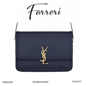 SLY 斜跨豆腐包 金标logo锁扣开合皮革