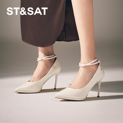 星期六流光溢彩珍珠链条细高跟SSC3111220 商品图6