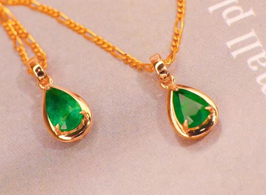 18k金祖母绿吊坠1卡拉 商品图3