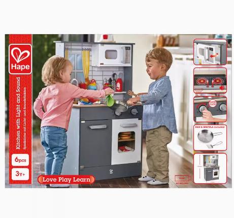 Hape超能声光模拟厨房幼儿园儿童过家家仿真厨房玩具角色扮演游戏区 商品图1
