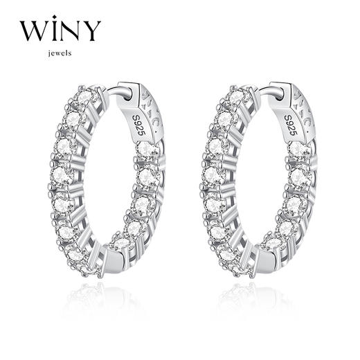 Winy925纯银因爱闪耀耳扣送女友闺蜜节日生日礼物 商品图5