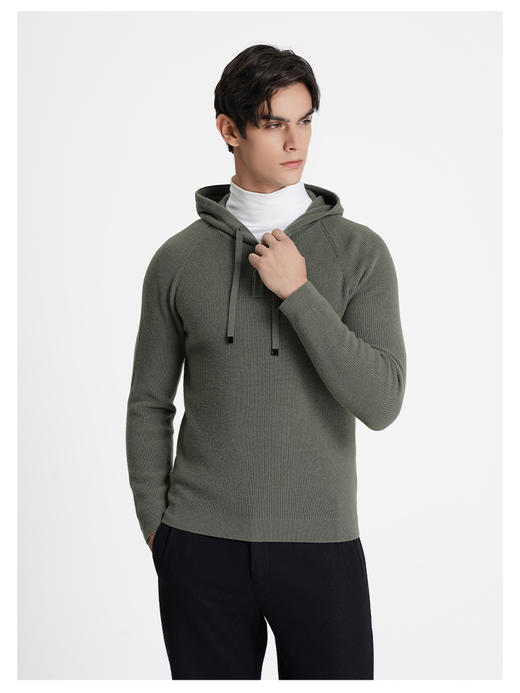 callisto绿色绵羊毛连帽卫衣 商品图2