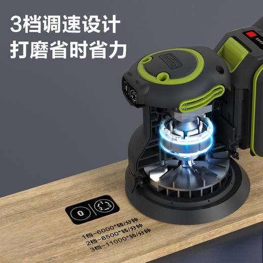 威克士电动砂光机WU657墙面腻子抛光打磨机木工手持砂纸机磨光机 商品图4