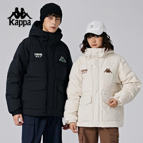 Kappa卡帕背靠背运动羽绒服男2024新款冬户外保暖上衣开衫外套女K0EZ2YY01D