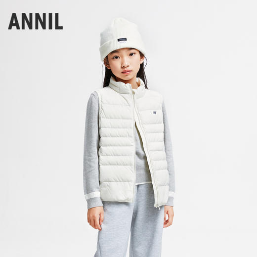 【轻薄5~15℃】男女童蓄热三防羽绒马夹新款安奈儿童装实体店同款AM432504 商品图2