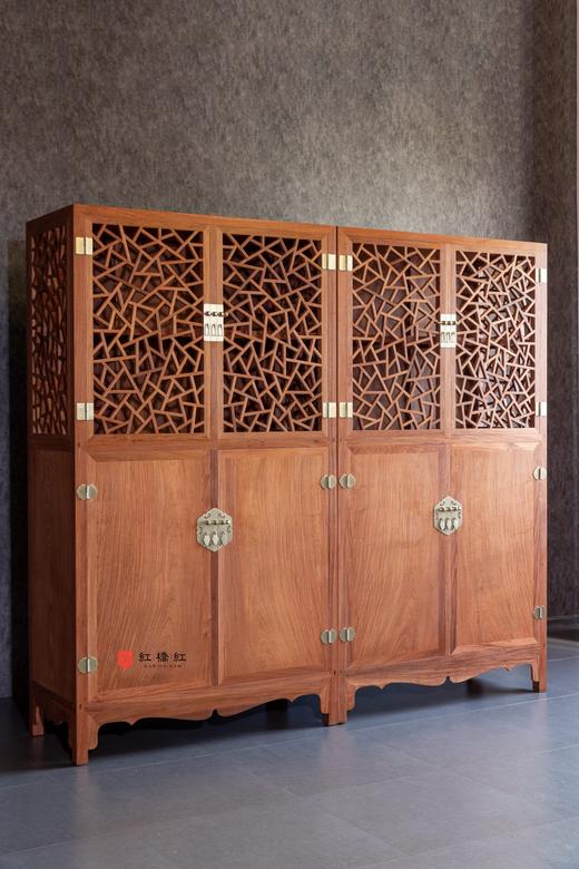 红桥红  家具严选  缅甸花梨（大果紫檀）【197 冰裂纹 方角柜】 商品图1