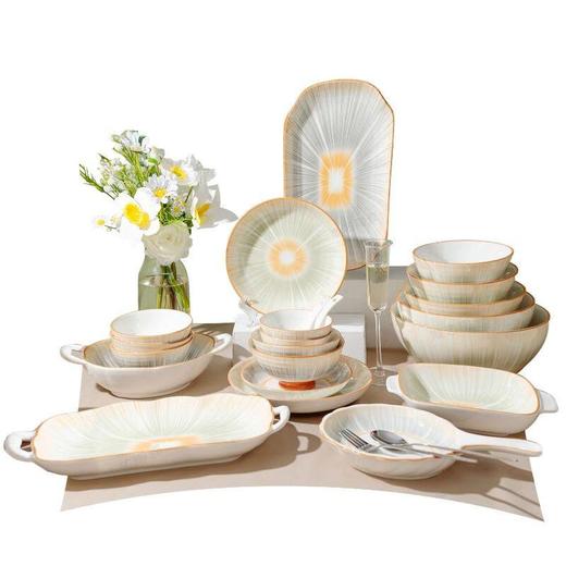  万镜生辉餐具系列 直身碗 饭盘 六角碟 三弯匙 商品图0