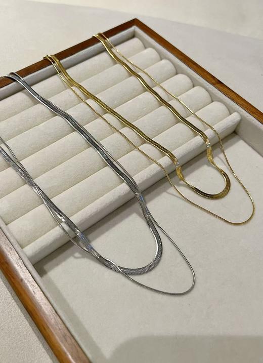 独家定制极简双层蛇骨链 ‫工艺编织 高冷姐姐拉满 商品图11
