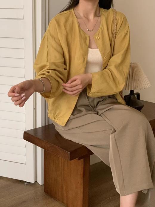 老米优品🎈5天。春的笔触。篙品质  韩国1：1 定制 ❤ 《100%苎麻 短外套》  刻在基因里的松弛！内里来去缝工艺。WT240905A 商品图3