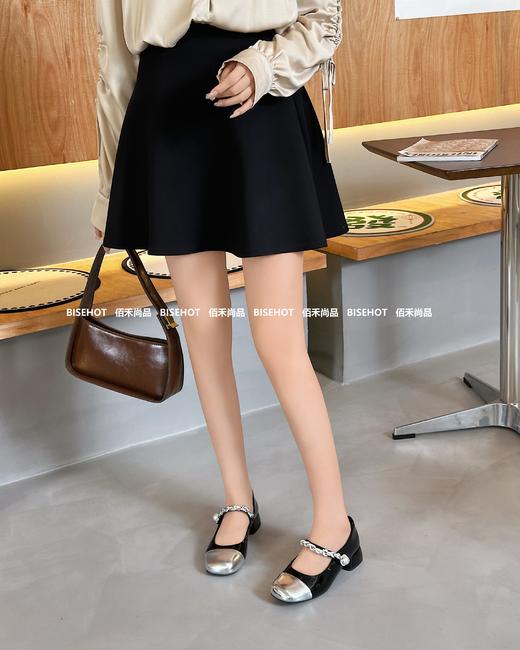 新品女士拼接头韩式小清新粗跟单鞋547B43510（W） 商品图4