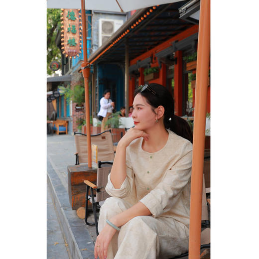 【抖音专属】窄版直筒裤（24709800-山矾） 商品图4