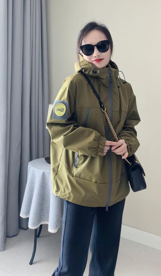 雪山原版面料暗格纹男女同款冲锋衣夹克防风外套 商品图8