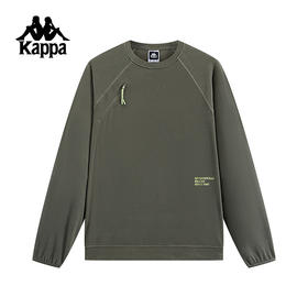 Kappa卡帕背靠背秋季新款抗静电针织套头衫宽松运动卫衣男士上衣K0E72WT81