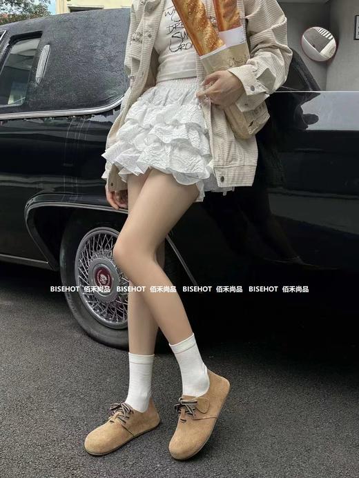 新品磨砂牛皮细带百搭软底软面女士单鞋T18B43541（W） 商品图7