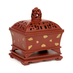 吉祥古法香炉 带座台几熏炉