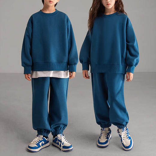 裁缝学苑TQ122 运动套装儿童圆领落肩卫衣纸样卫裤童装做衣服打版裁剪样板 商品图5