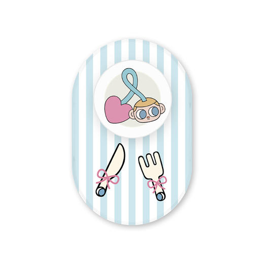 限时折上折【爱与眼泪是罗曼蒂克】莱姆下午茶 MAGSAFE磁吸 Pill椭圆啪嗒系列 蓝色 条纹 商品图2