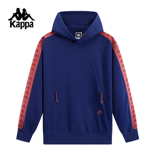 Kappa卡帕背靠背连帽运动卫衣秋季新款针织套头衫宽松长袖上衣男K0E72MT61 商品图1