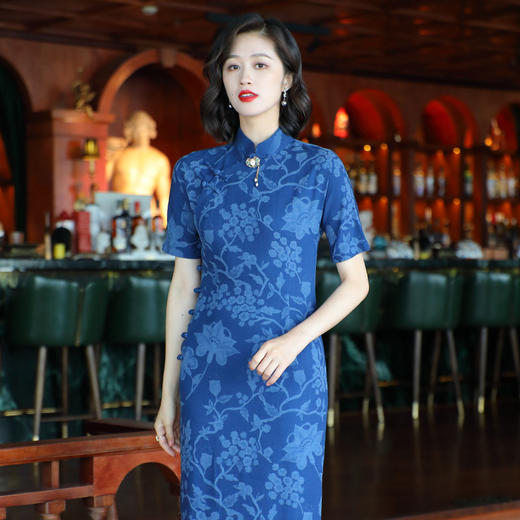 OY-24280中国风复古女装夏季新款棉麻印花日常改良旗袍连衣裙24280 商品图3