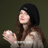 秋冬季新款羊毛贝雷帽复古文艺画家帽防风保暖简约大头围针织帽子 商品缩略图3