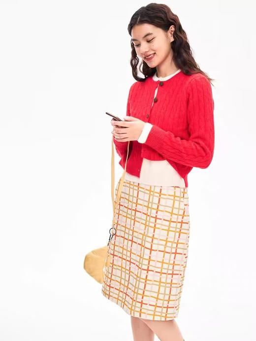 heris/H43123/橘子格纹印花半裙 商品图2